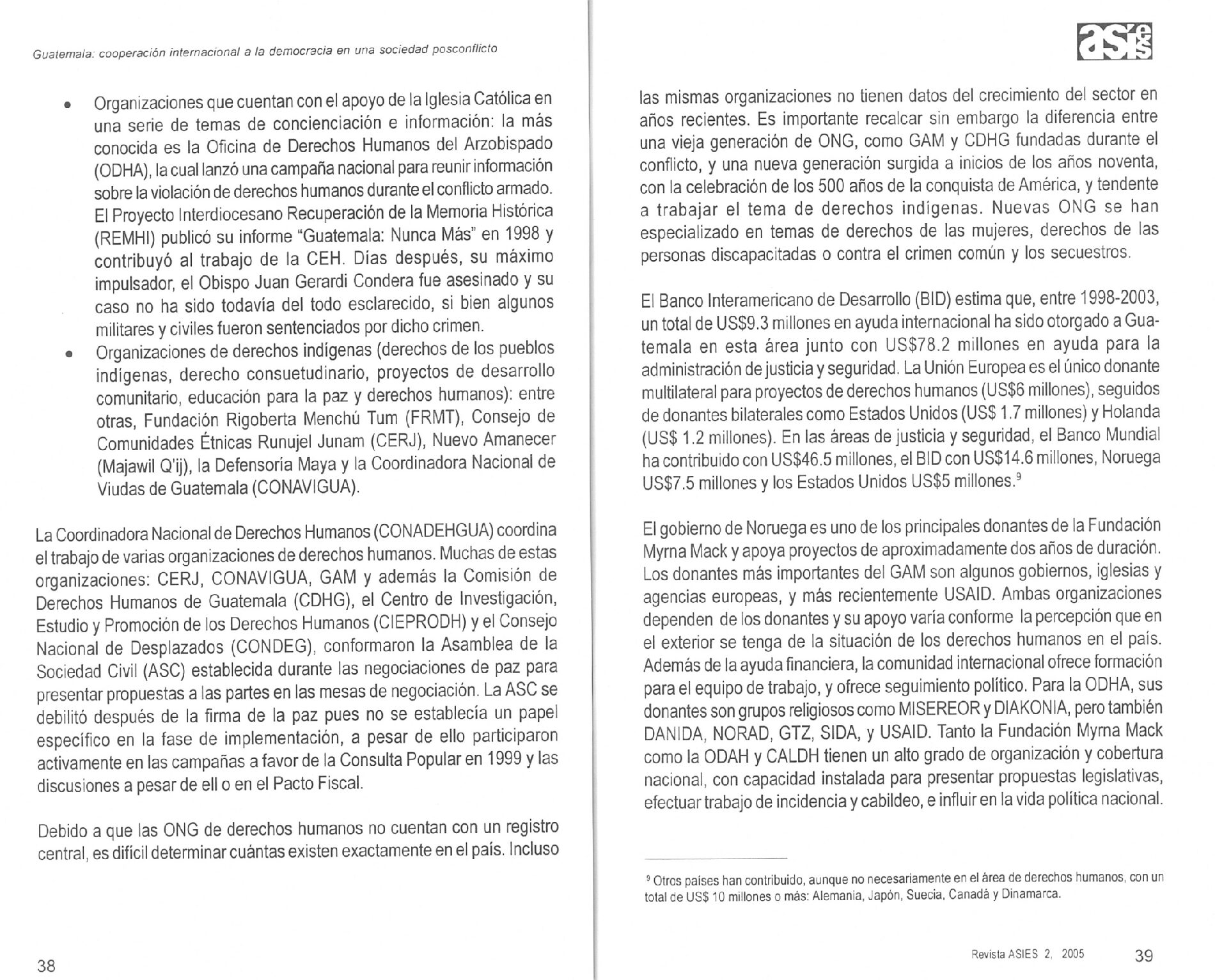 Guatemala: cooperación internacional a la democracia en una sociedad ...